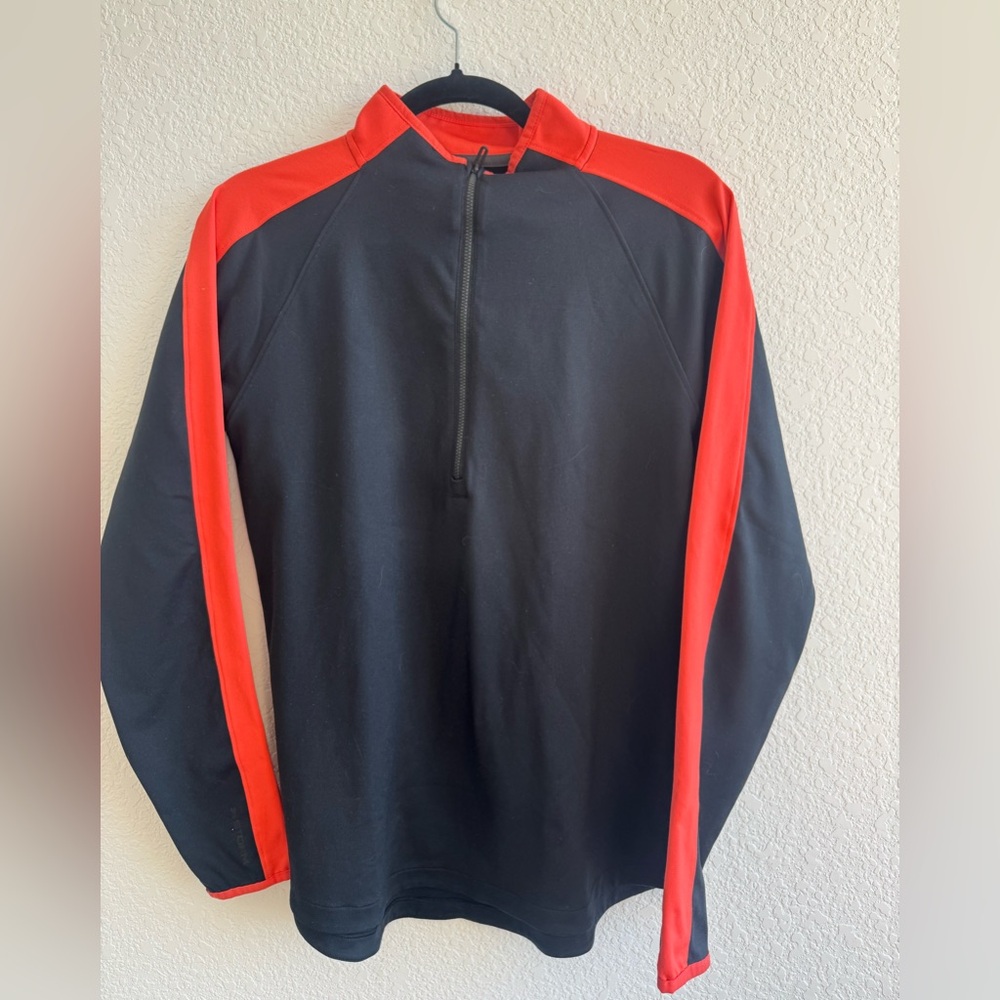 Under Armour black and pink quarter zip pullover